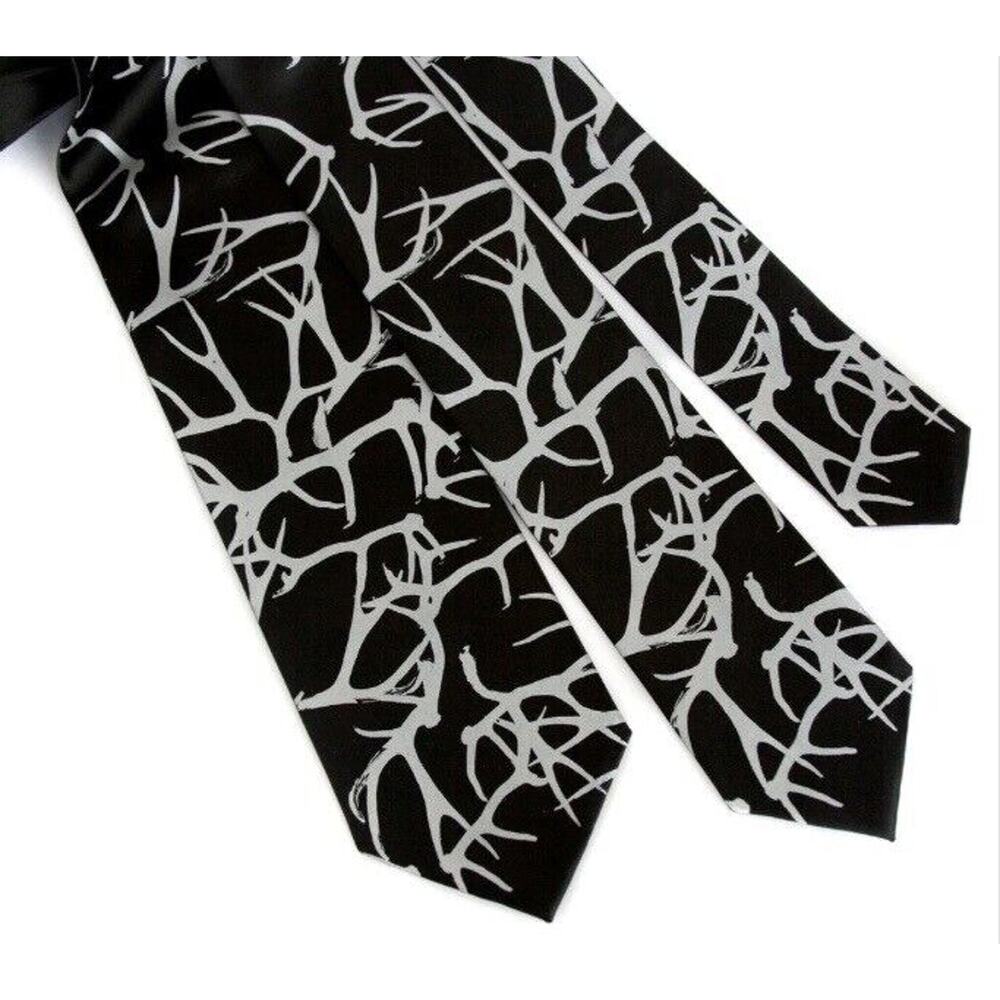 NWT CYBEROPTIX x WELL DONE GOODS TIE MADE IN DETRIOT USA DEER ANTLERS
